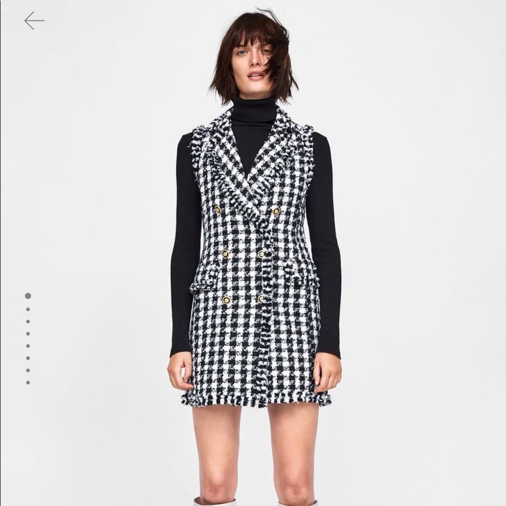 Tweed houndstooth dress